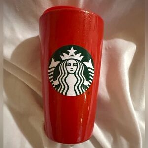 Starbucks Bold Red w/ Glitter Holiday Ceramic Mug